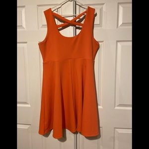 Gently used coral skater dress